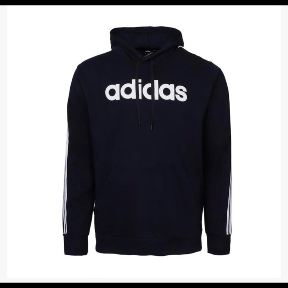 NWT Adidas 2XL 3-Stripe Logo Hoodie- Navy Color